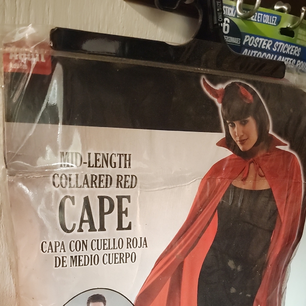 Mid-Length Collared Red Cape